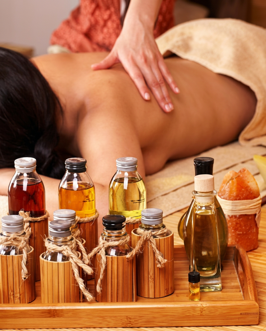Traditionelle Aromaöl Massage